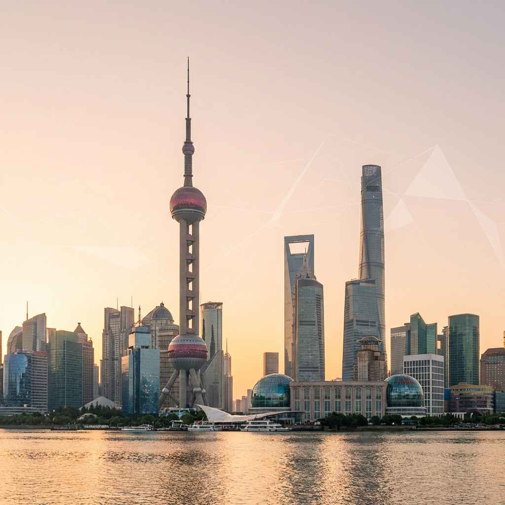 Modern Shanghai skyline viewed from the Bund, corporate look for Anatolia Group China